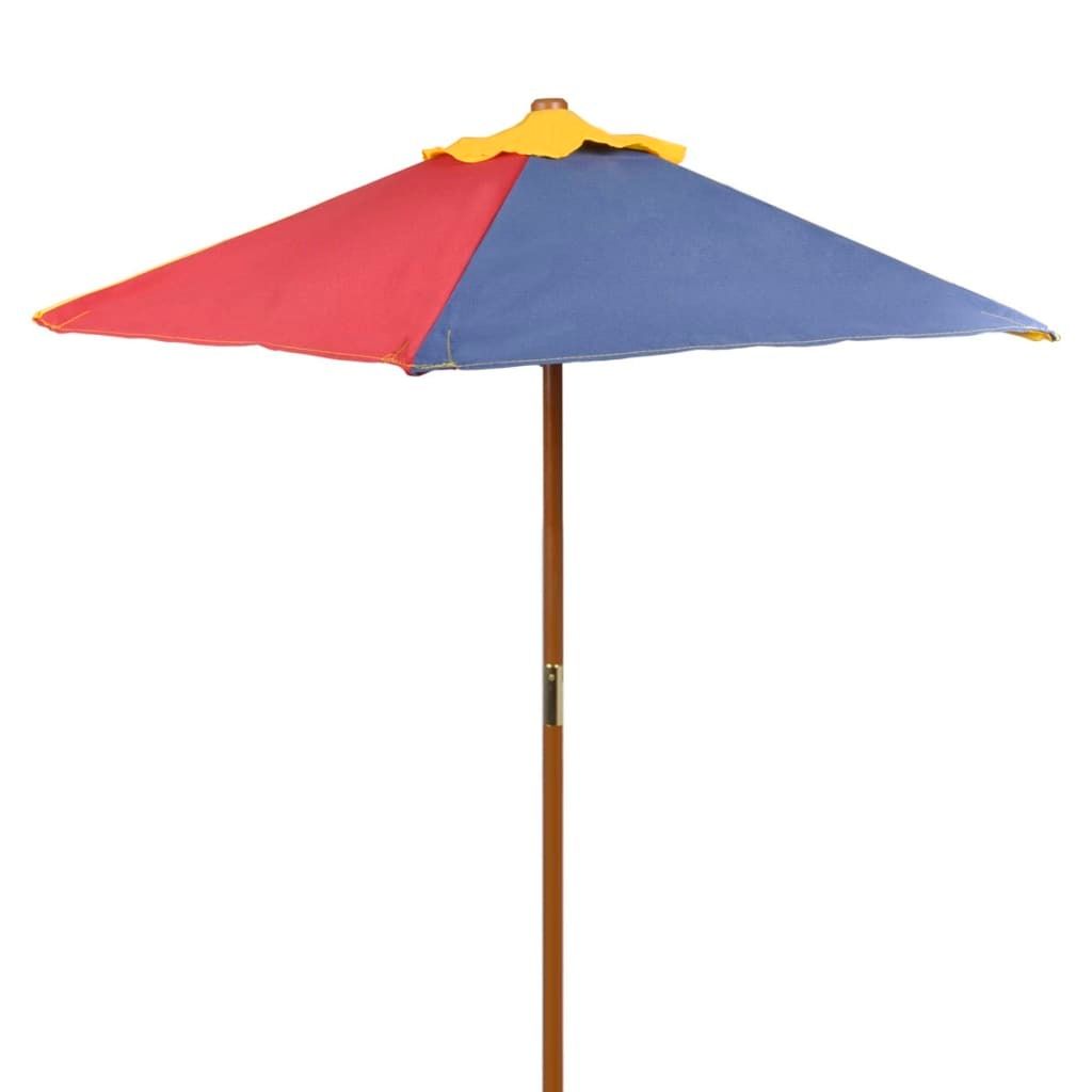 "im Sonderangebot"Esstisch/Outdoor Tisch - Kinder-Picknicktisch moderne Design - Balkontisch - mit Bänken & Sonnenschirm Mehrfarbig Holz DEMöbel ...