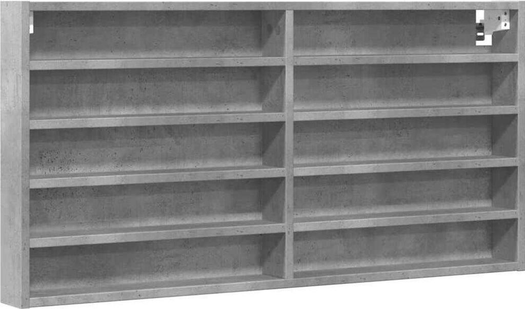 vidaXL Vitrína betónová sivá 100x8,5x50 cm materiál na báze Obrázok produktu 