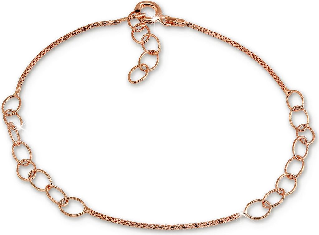 SilberDream Damen-Armband Ringe 925 Silber allergenfrei 18-21cm rose SDA1188E