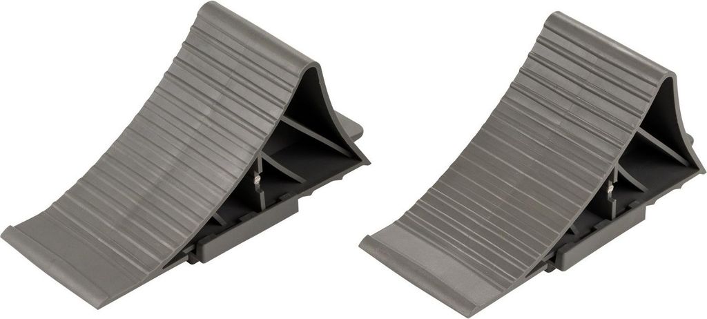 2x Unterlegkeile Autokeile Bremskeile Anhänger PKW grau Produktbild 