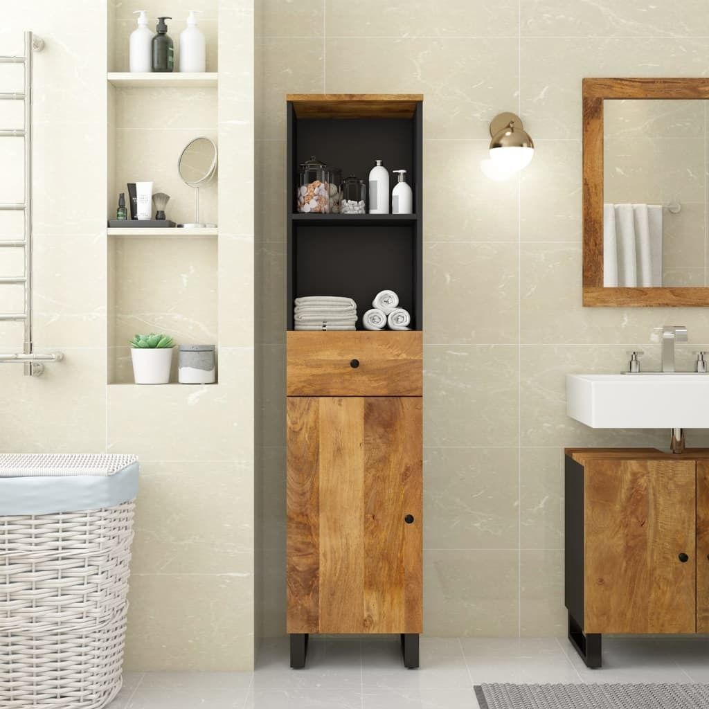 Cloris Designermöbel Badschrank 38x33x160 cm Massivholz Mango 2024 Neu