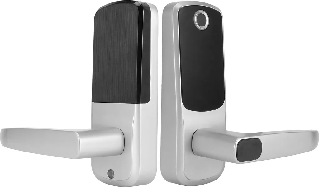 Serrure de porte intelligente Bluetooth connectée à code noir mat X7 - 5