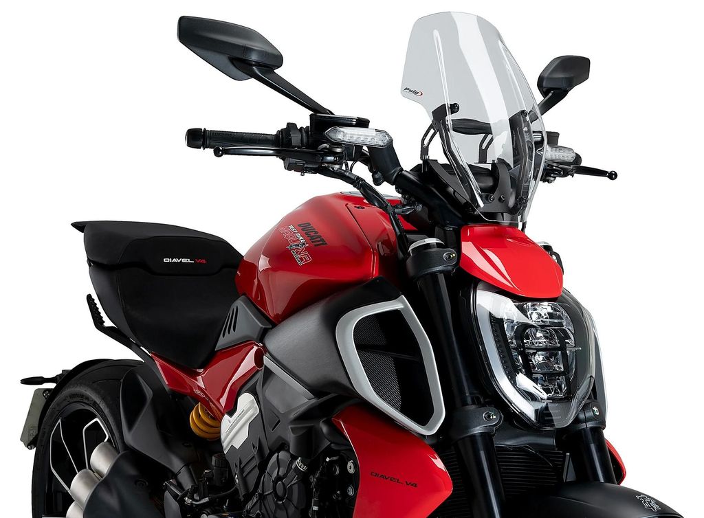 Cupolino regolabile PUIG naked trasparente per Ducati Immagine del prodotto 