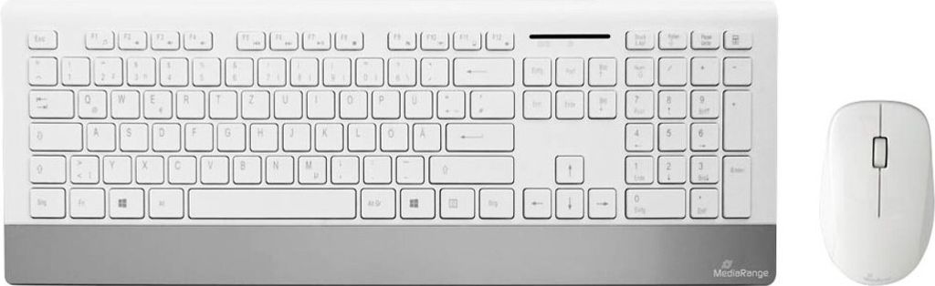 MediaRange MROS106 Tastatur-Maus-Set kabellos weiß