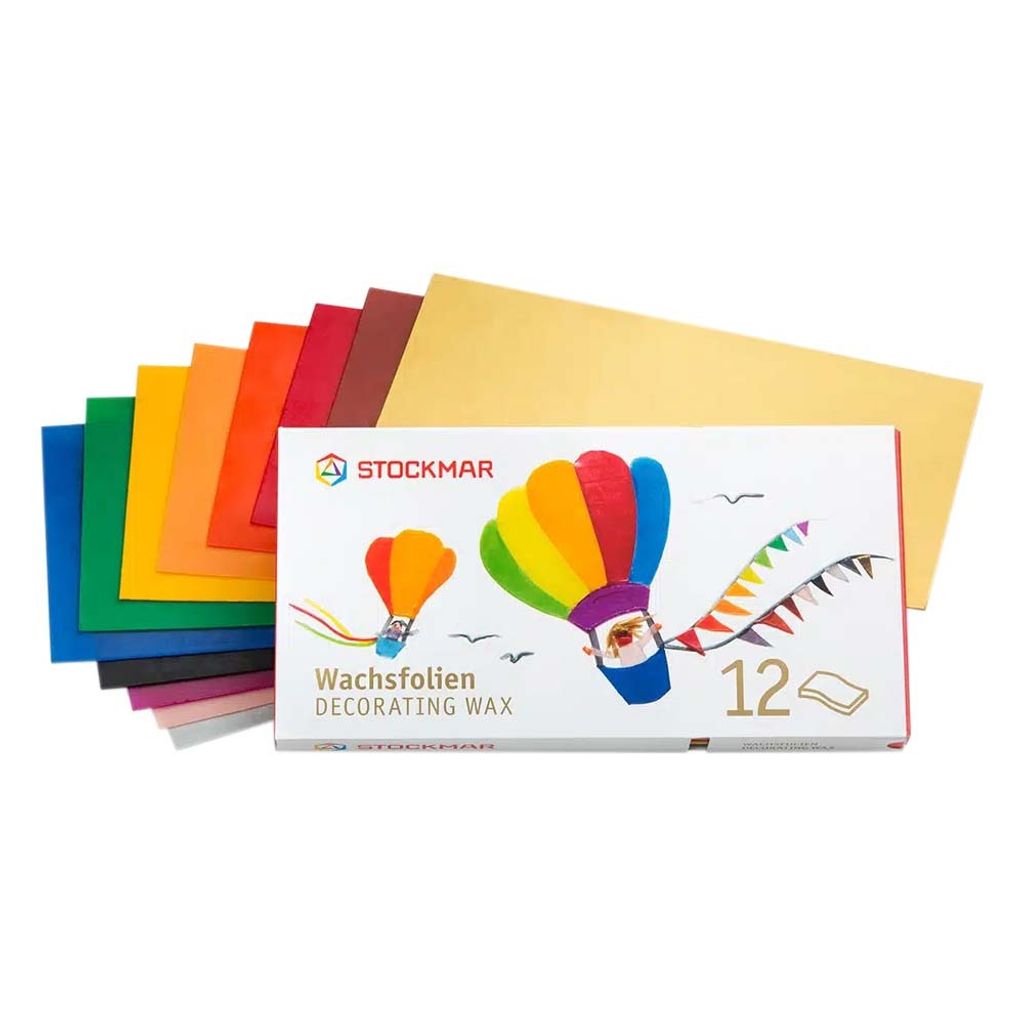 Stockmar Dekorationswachs kreatives Spielzeug 20x10 cm 12 Farben sortiert