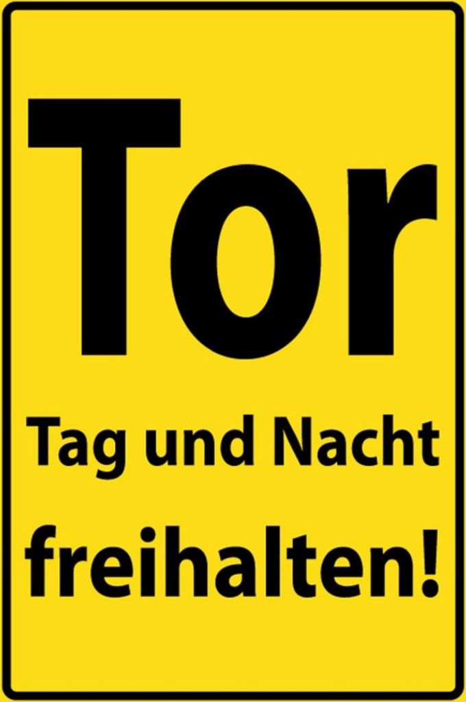 vianmo Holzschild 18x12 cm Tor Tag und Nacht freihalten Warnschild Hinweisschild