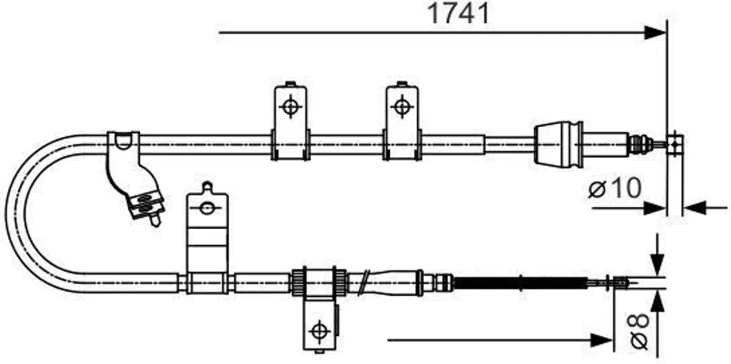Câble de frein de stationnement pour Santa Fe I OE 59912 26150 Bosch