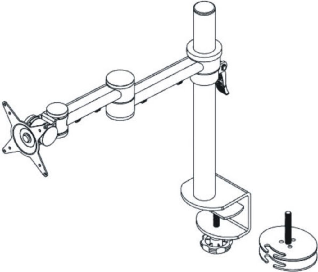 Monitorarm ViewMate Style 662 silber