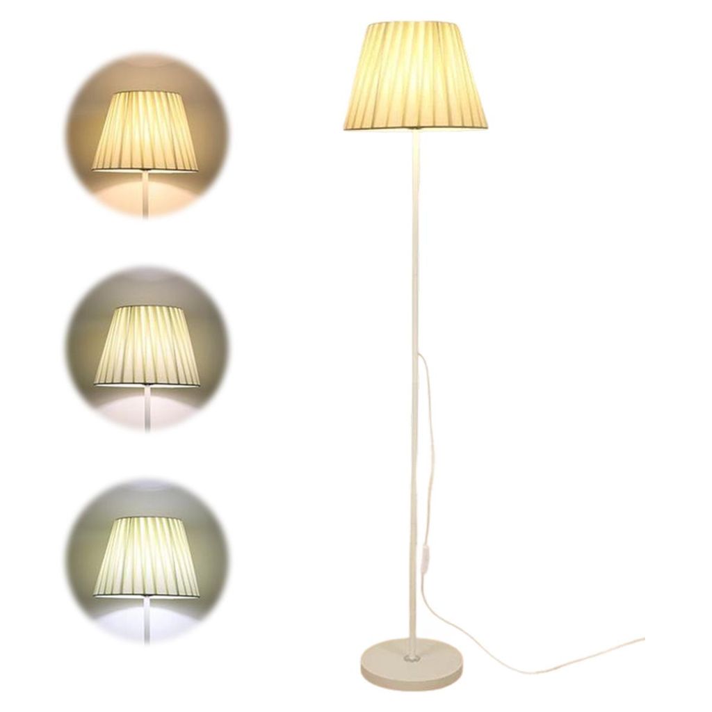 Stehleuchte, LED Bodenlampe, Drei-Farben Licht Ambientelampe, Schlafzimmer, Wohnzimmer, Hotel, Modern Minimalistisch, Augenschutz