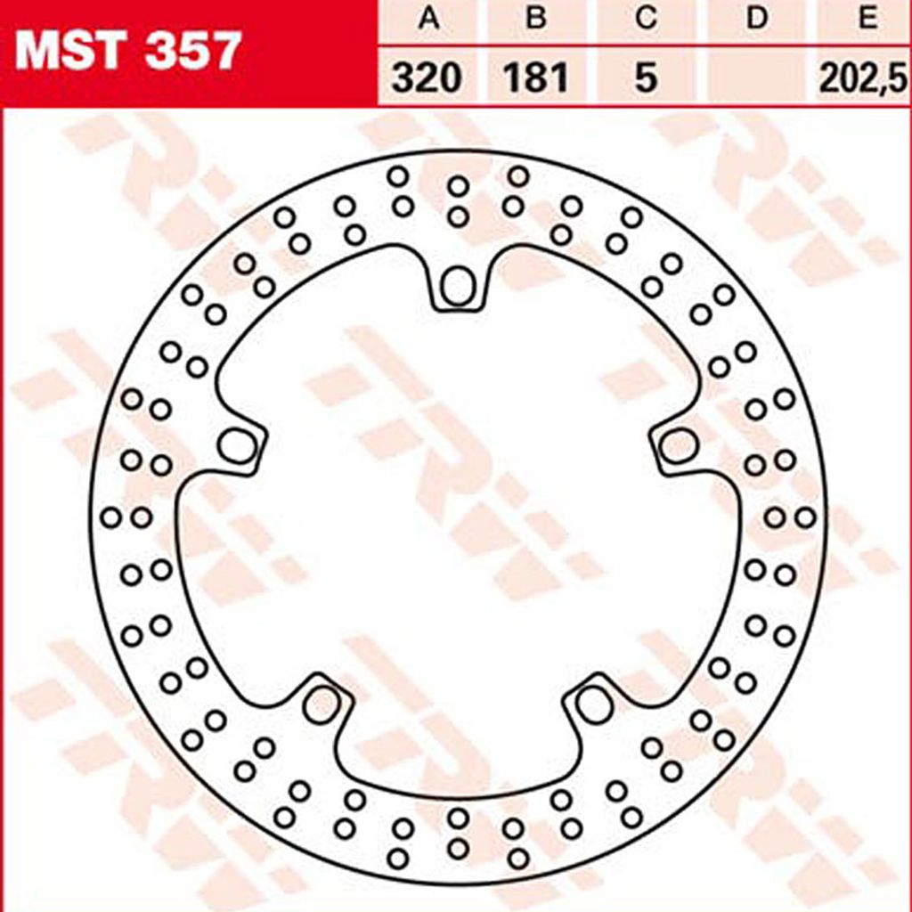 TRW Bremsscheibe Allround starr MST357 K1200RS K12