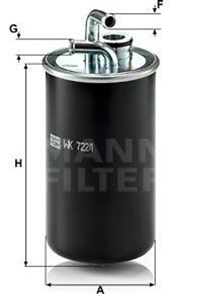 Filtre à essence et diesel WK 722/1 MANN-FILTER compatible Sebring