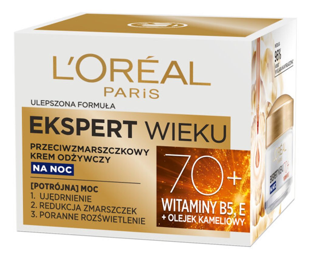Loreal Ekspert Wieku Krem do Twarzy na Noc 70+ 50 ml Zdjęcie produktu 