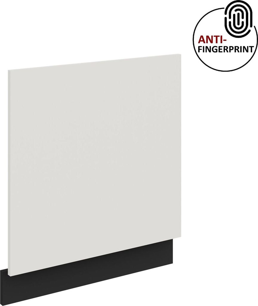 Frontblende für integrierten Geschirrspüler 60 cm ARIA Weiss ultra matt + Schwarz matt, hochwertige Fronten mit Anti Fingerprint Beschichtung Kü...