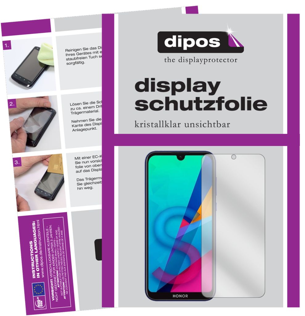 5x Schutzfolie für Honor Play 8 klar Displayschutzfolie Produktbild 