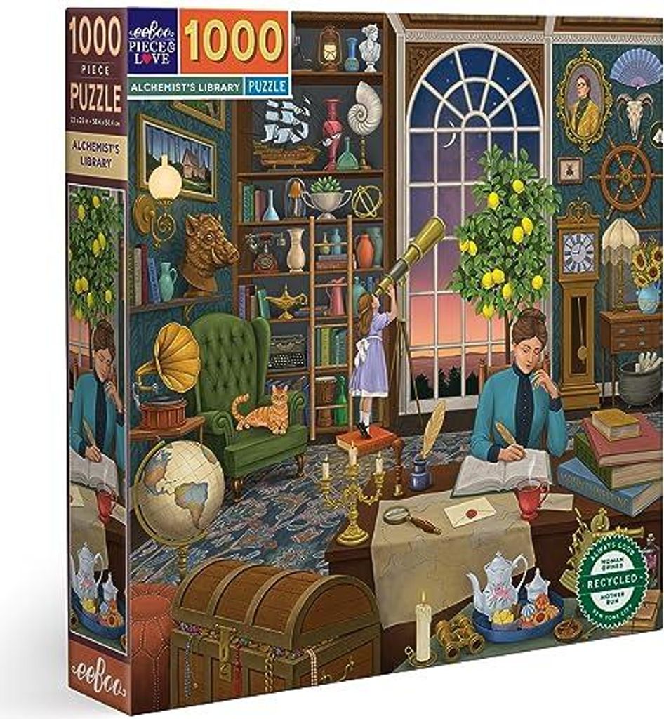eeBoo Puzzle Alchemists Library 1000 Teile buntes Puzzle für Erwachsene