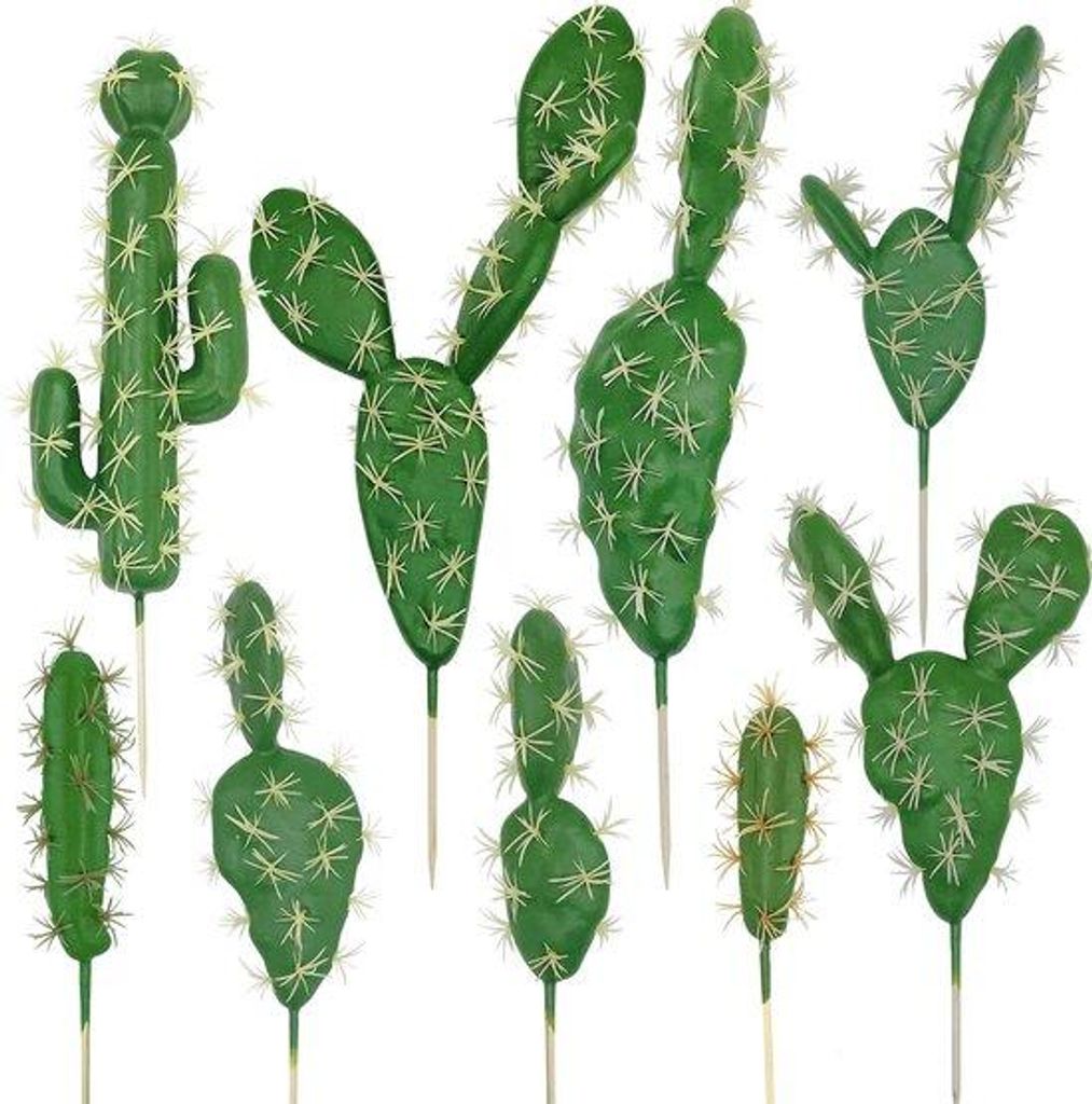 Kunstmatige cacti, 9 stuks, voor binnen en buiten, kunstmatige decoratie, doe-het-zelf accessoires