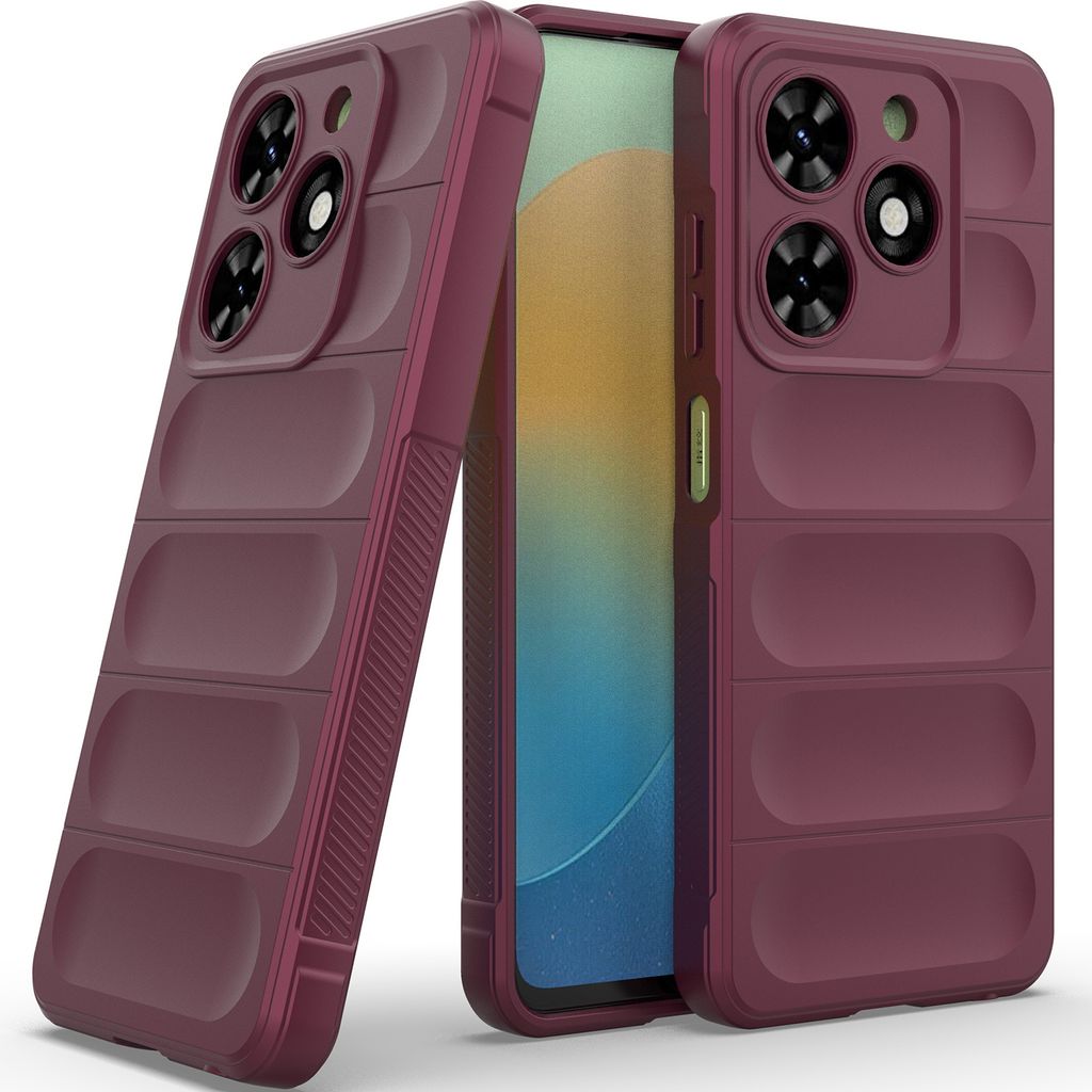 Handyhülle für Tecno Spark 20C Weich TPU Silikon Stossfest Anti-rutsch Hülle bordeaux