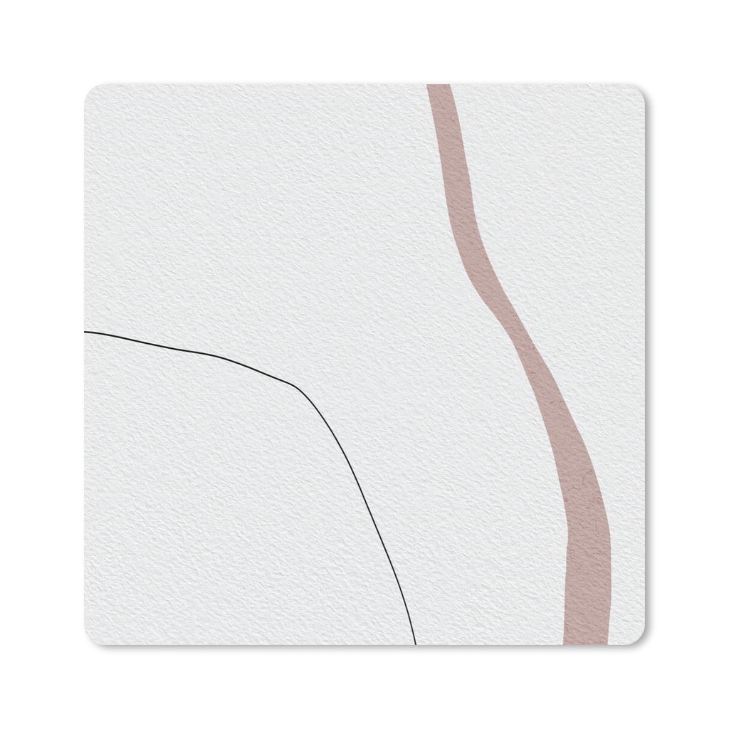 MuchoWow Mauspad Mousepad Linie - Pastell - Gestaltung 20x20 cm - Mousepads - Maus Mat - Pad - Mausunterlage - Desk Mat - Bureauartikeln