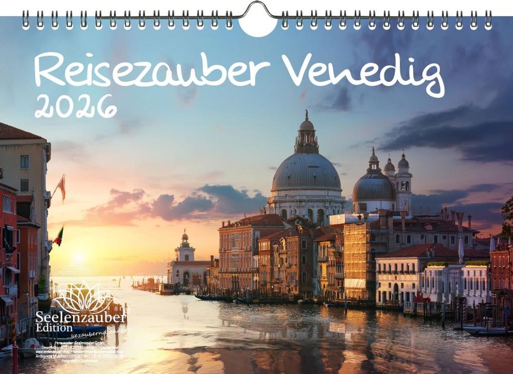 Reisezauber Venedig DIN A4 Kalender für 2026 Urlaub Mediterran Italien