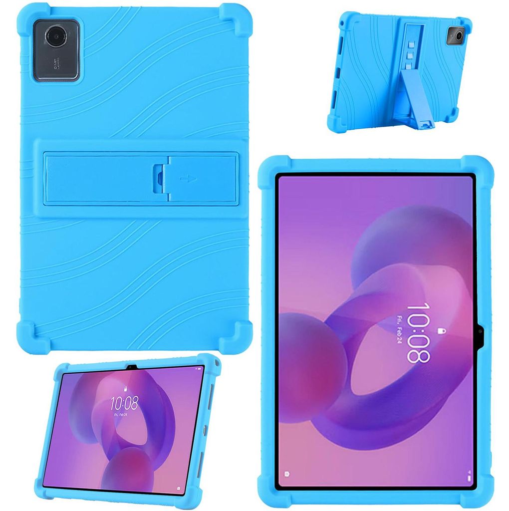 Tablet Hülle für Lenovo Tab M11 / Tab K11 11" 2024, Stoßfeste Weiches Silikon Schutzhülle mit Standfunktion Hellblau