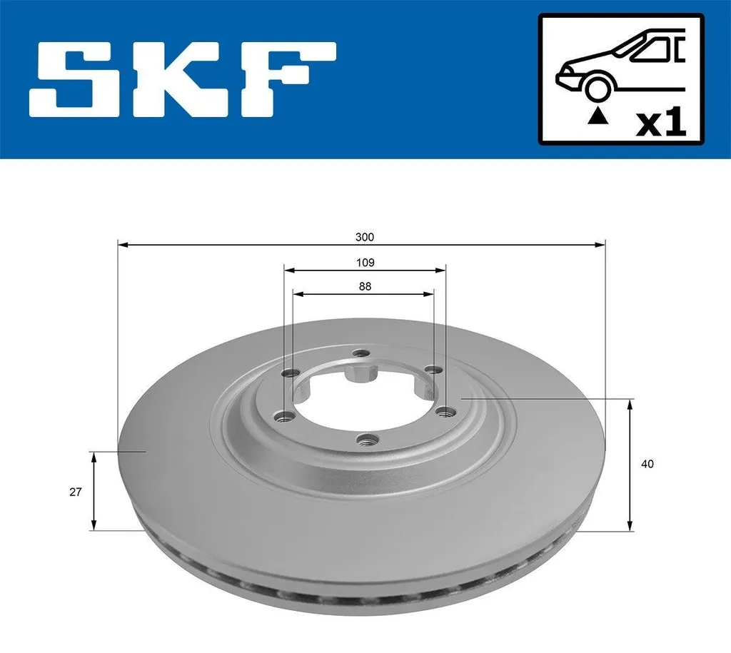 Disque de frein SKF 300mm haute résistance pour ISUZU D-MAX série VKBD