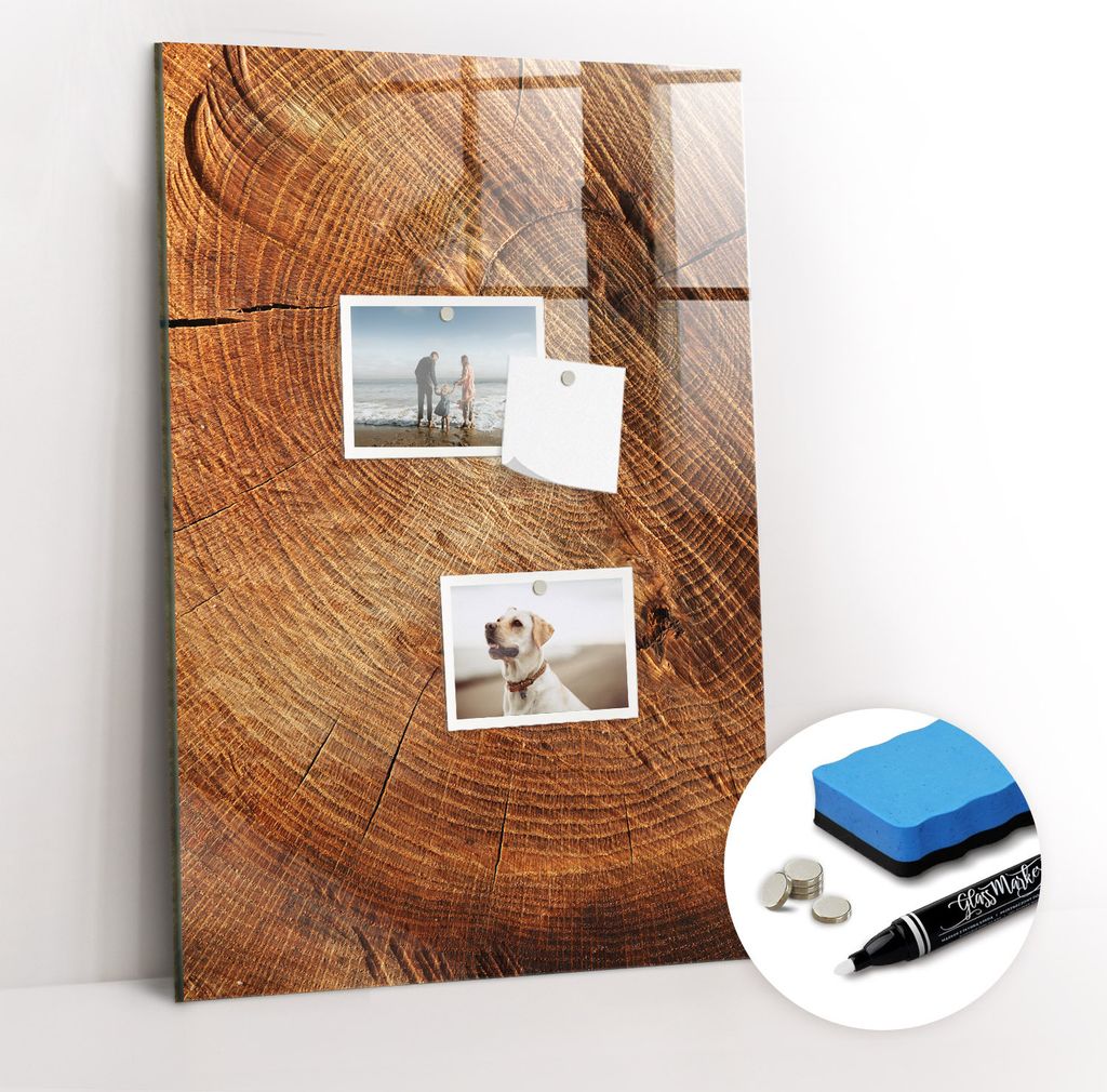 Magnetpinnwand Memoboard - Zubehörsatz - Weißer Marker + Schwamm + Magnete - 40 x 60 cm - Querschnitt des Rumpfes