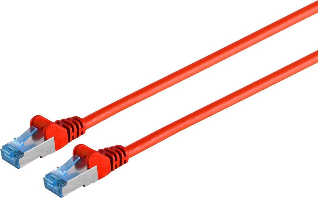 S/CONN maximum connectivity Netzwerkkabel-Patchkabel, cat 6A, S/FTP, PIMF, Halogenfrei, GHMT-, rot, 1,5m (75711-A1.5R)