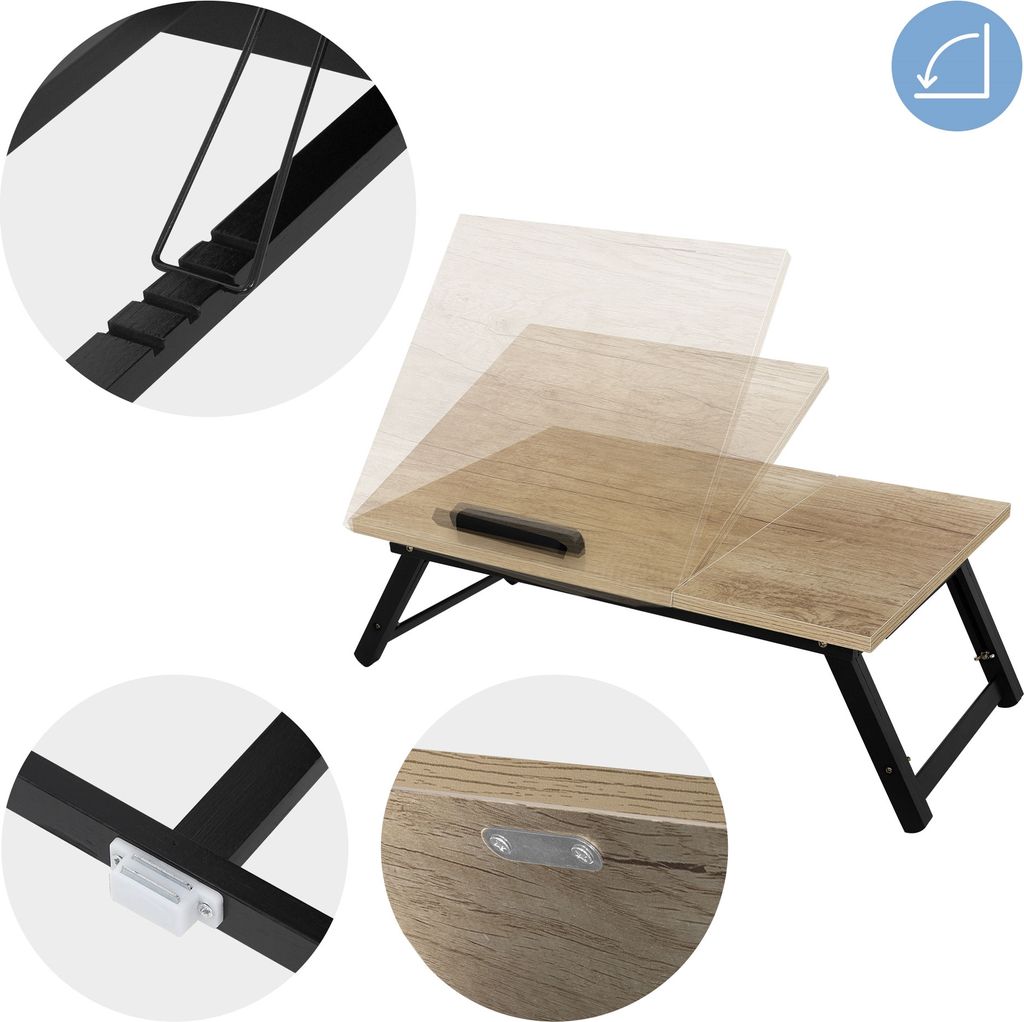 ML-Design Laptoptisch für Bett/Sofa, Eiche, aus Holz, Produktbild 4