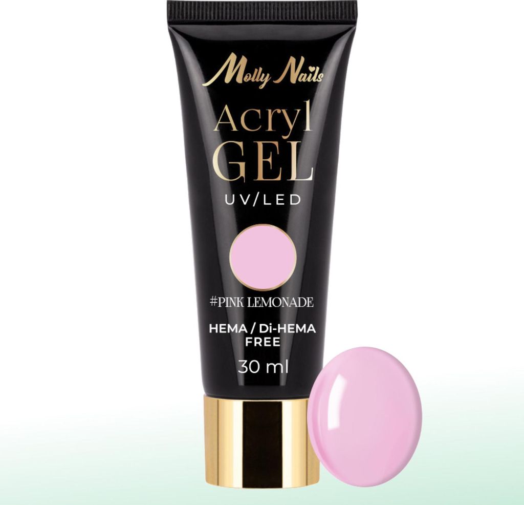 Molly Nails Polygel AcrylGel Aufbaugel Pink Lemonade 30 ml HEMA/Di-HEMA-frei LED/UV