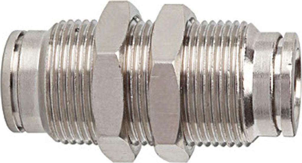 Riegler Gerade Schott-Steckverbindung »metallica«, M28x1,5, Messing vern.