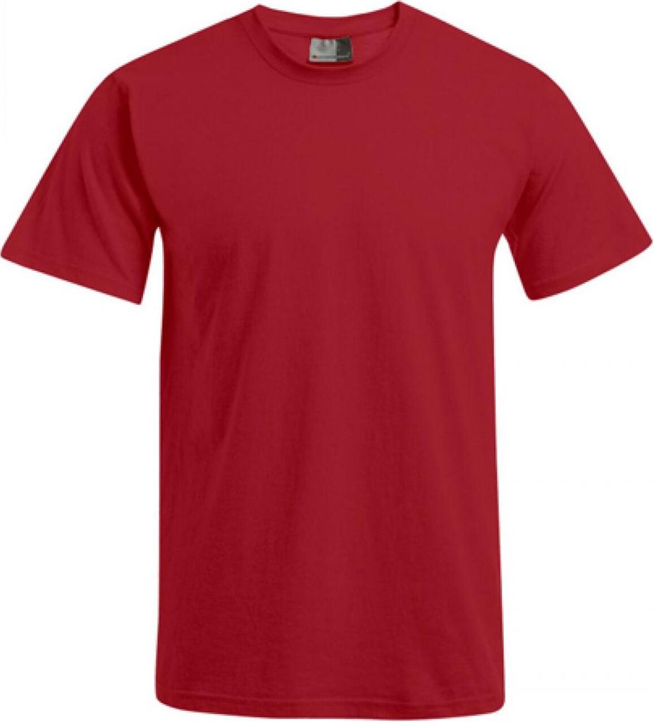 Basic T-Shirt Herren, Rot, L