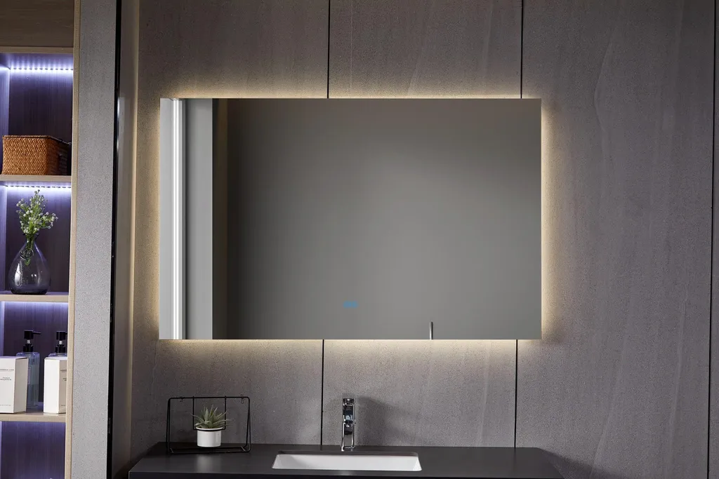 Miroir de salle de bain blanc chaud 30W 75x140 cm rétroéclairé LED