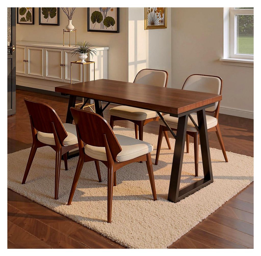 Esstisch im modernen Design für 4 bis 6 Personen mit großer Tischplatte – wahlweise 140×80×75 cm oder 120×60×75 cm