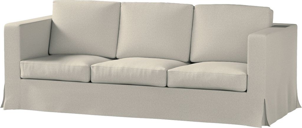 Dekoria Bezug für Karlanda 3-Sitzer Sofa nicht ausklappbar, lang, beige, Bezug für Sofa Karlanda 3-lang
