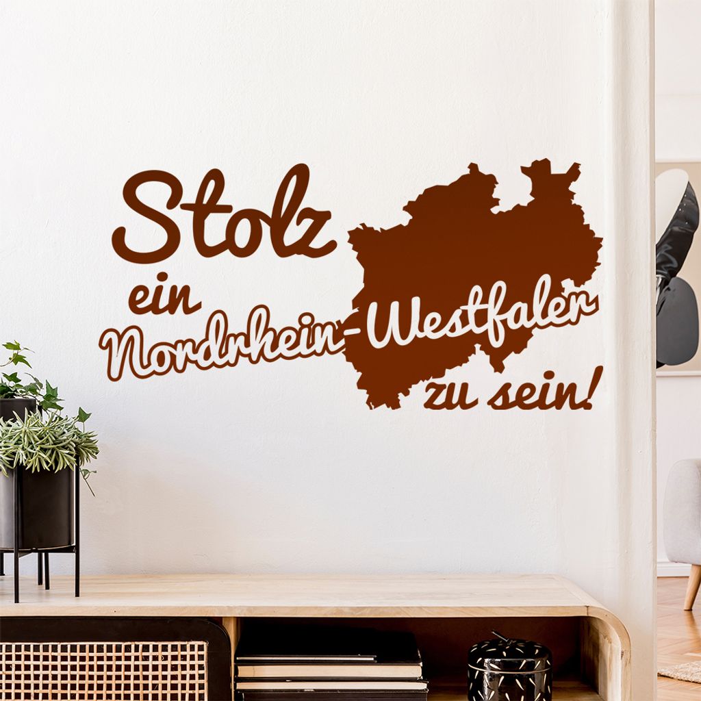 Nordrhein-Westfale Stolz Wandtattoo Wandaufkleber Wall Sticker - Dekoration, Küche, Wohnzimmer, Schlafzimmer, Badezimmer