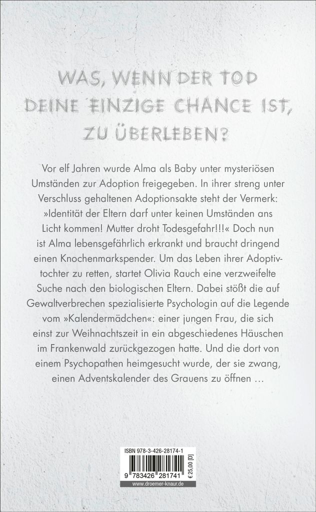 Das Kalendermädchen: Thriller Produktbild 2