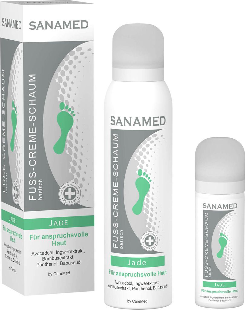 Sanamed Fuß-Creme-Schaum Jade 300 ml Produktbild 