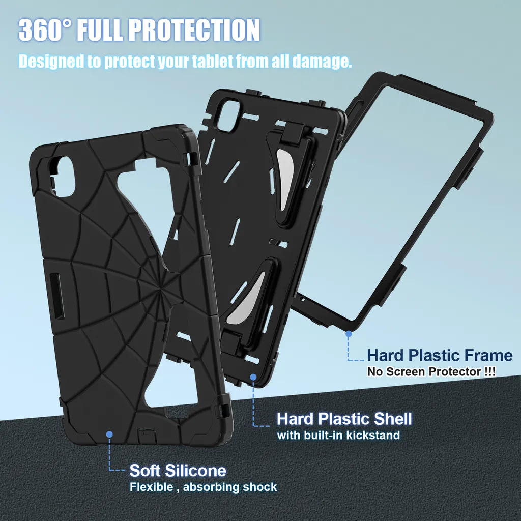 Étui de Protection Enfant iPad Pro 11 M4 2024 Antichoc avec Pied de Support - 4