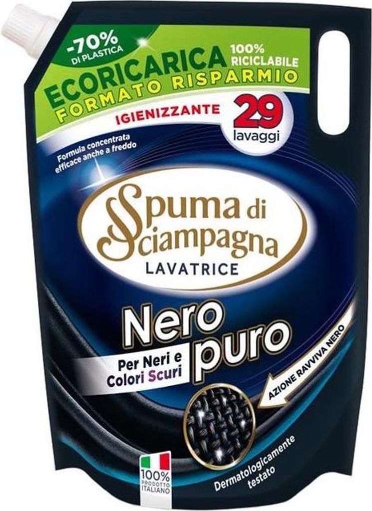 Lavatrice Liquido Sacco Nero 29 Waschgänge 1.305l - Spuma Produktbild 