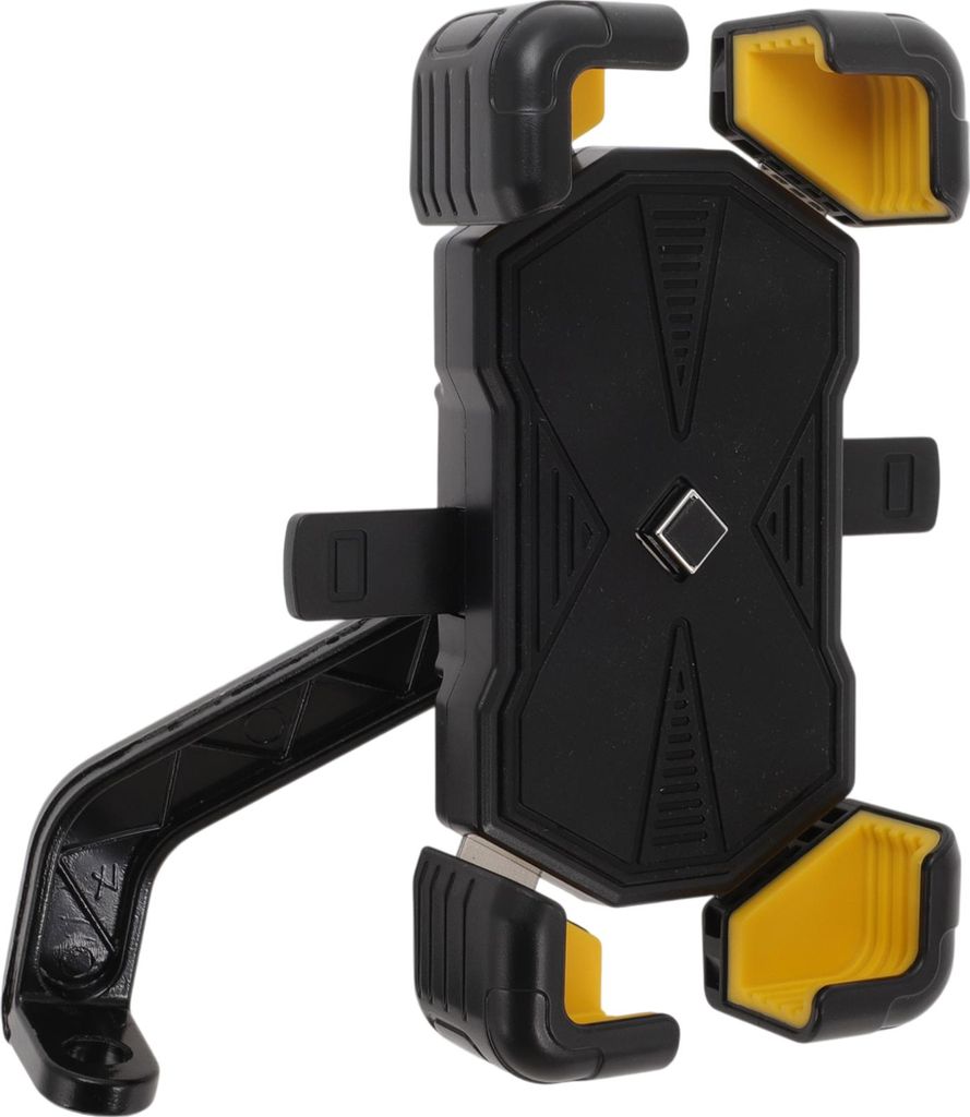 Bike Handyhalterung, Anti-Schütteln Handyhalterung für Motorroller, 360° Drehbarer Smartphonehalter für 4,5-7,2 Zoll Smartphone, Gelb