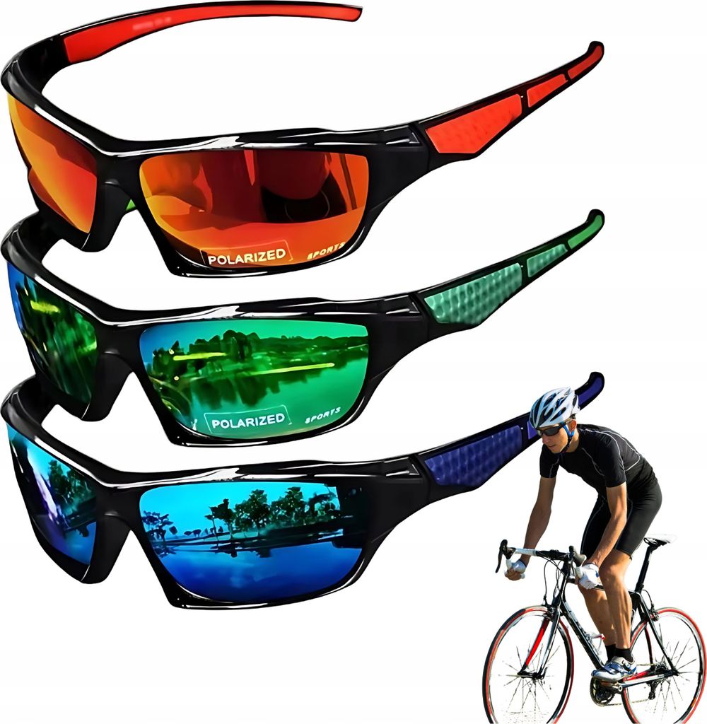 Herren Sport Fahrrad Sonnenbrille UV400 Schutz Polarisiert
