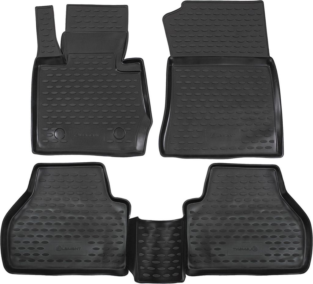 J&J AUTOMOTIVE | 3D Design Gummimatten Gummifußmatten Für BMW X3 F25 2010-2014 2014-2018, Schwarz, Anti-Rutsch, Ohne Geruch, mit Tunnel, Allwette...