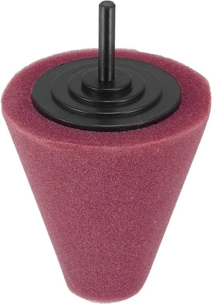 Kit de polissage jantes rouge foncé avec disques coniques pour auto