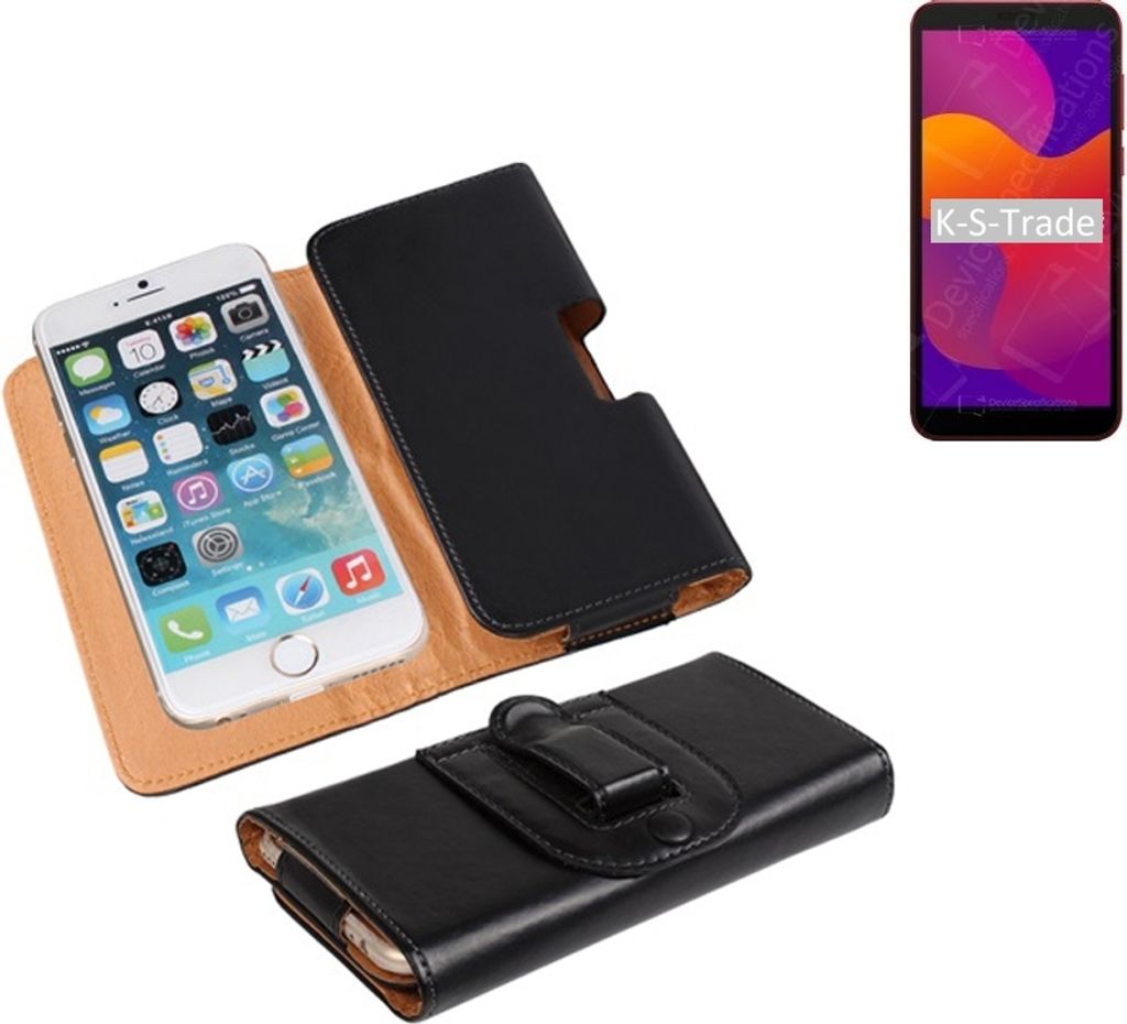 K-S-Trade Schützhülle Handyhülle kompatibel mit Huawei Honor 9S Holster Gürtel Tasche Schutzhülle Handy-Tasche Smartphone Case Seitentasche