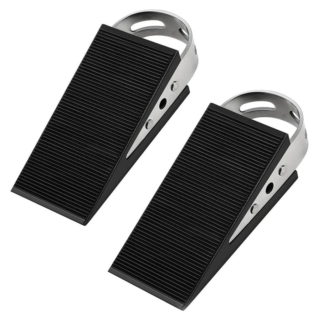 Lot de 2 cales de porte antidérapantes universelles pour sols lisses