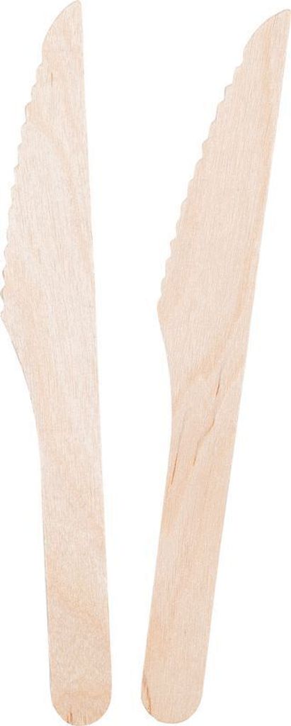 100 Holz-Messer Birke be green Eco Einweg