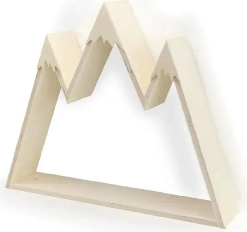 Étagère murale modulable Berg en bois naturel massif - Format 50x40 cm - 3