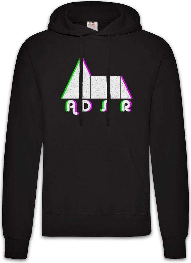 Urban Backwoods Synthesizer ADSR Glitc, Herren Hoodie, Farbe: Schwarz, Größe: L