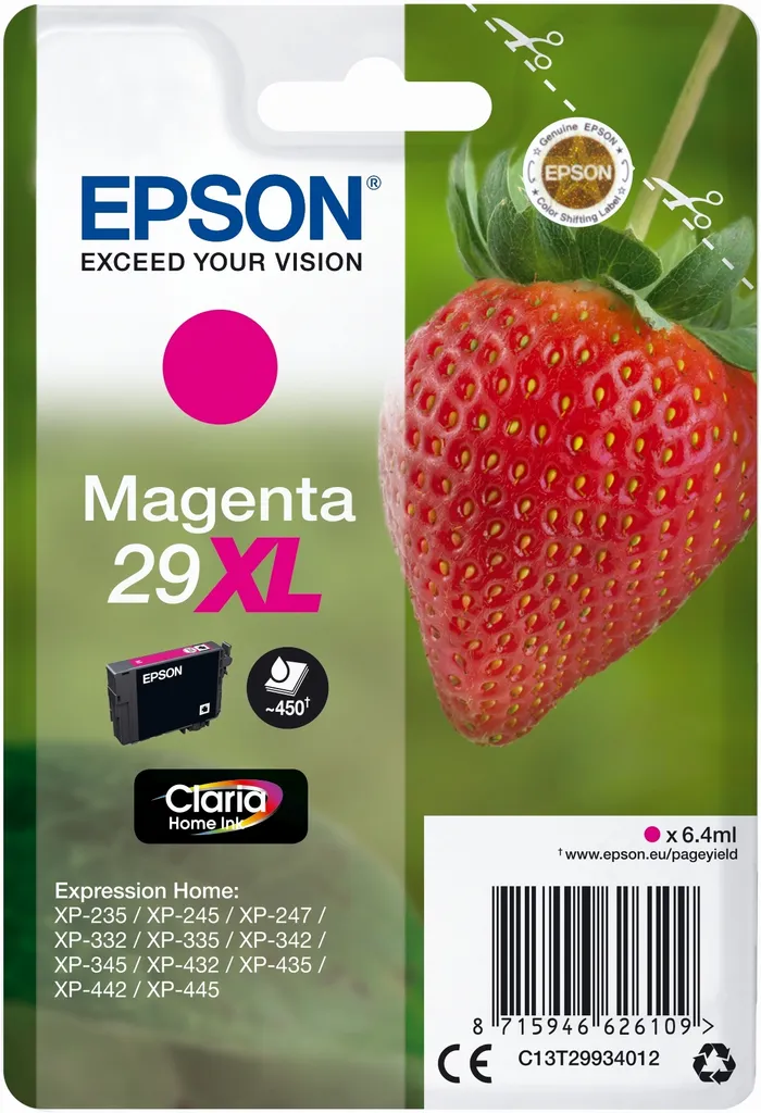 Epson Strawberry C13T29934022 Magenta Originale - Cartuccia Inchiostro 29XL