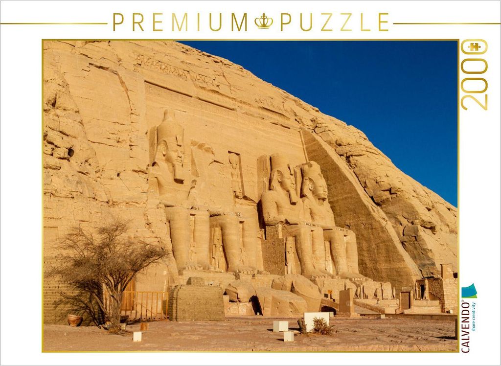CALVENDO Puzzle Tempel von Abu Simbel 2000 Teile Puzzle quer | 2000 Teile Lege-Größe 90x67cm Foto-Puzzle für glückliche Stunden